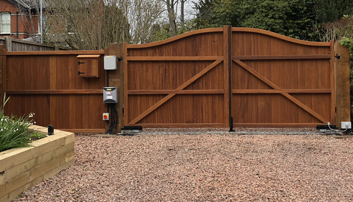 pair timber gates